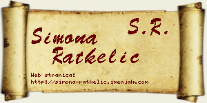 Simona Ratkelić vizit kartica